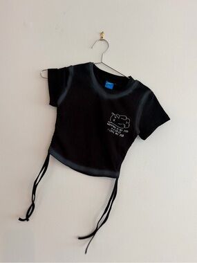 ‼️LAST CHANCE B4 CONSIGNMENT⌛️CROP TEE SIDE TIE
